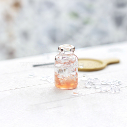 Miniature Glass Jars, Micro Dollhouse Ornaments, Simulation Prop Decorations, Light Salmon, 13x24mm(MIMO-PW0002-25C)