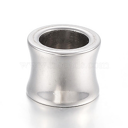 304 Stainless Steel Beads, Large Hole Beads, Vase, Stainless Steel Color, 10x8mm, Hole: 6.5mm(STAS-E425-026A-P)