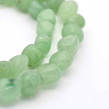 Natural Green Aventurine Bead Strands, Tumbled Stone, Nuggets, 5~7X5~7mm, Hole: 1mm, about 15.7 inch