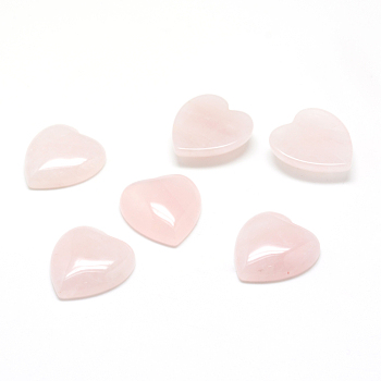 Natural Rose Quartz Gemstone Cabochons, Heart, 25x23x7.5mm