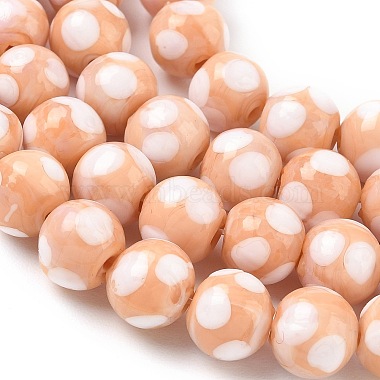 Handmade Lampwork Beads(LAMP-D002-10mm-01K)-3