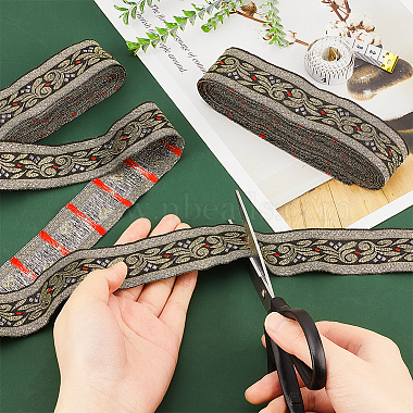 Ethnic Style Embroidery Polyester Ribbons(OCOR-WH0070-10B-04)-3