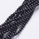 Natural Black Onyx Round Beads Strands(GSR20mmC097)-1