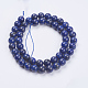 Brins de perles de lapis-lazuli naturel(G-K269-02-8mm)-2