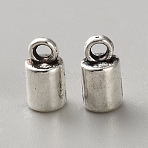 Tibetan Style Alloy Cord Ends, End Caps, Antique Silver, 8x4mm, Hole: 1.4mm(FIND-WH20023-031AS-02)