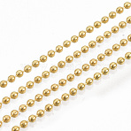 Brass Ball Chains, Long-Lasting Plated, Soldered, with Spool, Cadmium Free & Nickel Free & Lead Free, Golden, 1.2mm, about 32.8 Feet(10m)/roll(X-CHC-S008-003G-G)