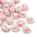 Acylic Imitation Turquoise Beads, Paw Print, Red, 11x12x9.5mm, Hole: 1.8mm, about 704pcs/500g(OACR-S047-03)
