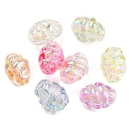 UV Plating Transparent Acrylic Beads, AB Color Plated, Iridescent Bicone, Mixed Color, 11.5x15.5mm, Hole: 3.8mm(X-MACR-D024-06)