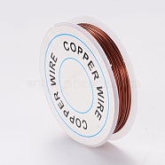 Round Craft Copper Wire, Saddle Brown, 24 Gauge, 0.5mm, about 26.24 Feet(8m)/roll(X-CWIR-CW0.5mm-10)