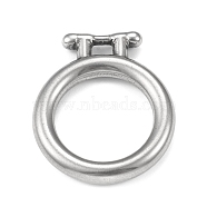 304 Stainless Steel Pendants, Ring Charms, Stainless Steel Color, 29.5x25x4mm, Hole: 2.3x3.5mm(STAS-F287-34P)