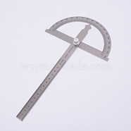 Stainless Steel Protractor Ruler, 0-180°/15cm, Stainless Steel Color, 283x84x13.5mm(TOOL-WH0021-07)