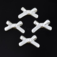 Acrylic Imitation Pearl Beads, High Luster, Bowknot, Creamy White, 20.5x32.5x6mm, Hole: 1.8mm(X-OACR-N134-013)