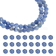 2 Strands Natural Sodalite Beads Strands, Faceted, Round, 3mm, Hole: 0.5mm, about 127pcs/strand, 15.2 inch(G-NB0004-62)