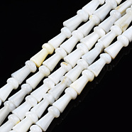 Natural Freshwater Shell Beads Strands, Mushroom, 8x4mm, Hole: 1mm, about 49~50pcs/strand, 14.69 inch~15.09 inch(37.3~38.3cm)(SHEL-N026-199)