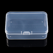 Rectangle Plastic Bead Storage Containers, Clear, 8.5x5.6x2.6cm, Inner Size: 5.1x8.15cm(CON-T003-06)