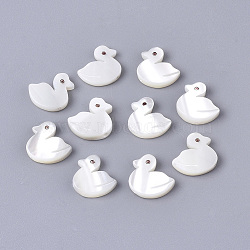 10Pcs Natural Trochid Shell/Trochus Shell Beads, Duck, Seashell Color, 9.5x9x2mm, Hole: 0.8mm(SHEL-CJ0001-31)