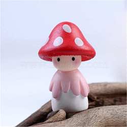 Miniature Mushromm Resin Ornaments, Micro Landscape Home Dollhouse Accessories, FireBrick, 35x12mm(MUSH-PW0001-090A)