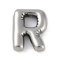 Anti-Tarnish 304 Stainless Steel Pendants, Letter R, 18.5x14.5x5mm, Hole: 2mm(STAS-K256-25R-P)