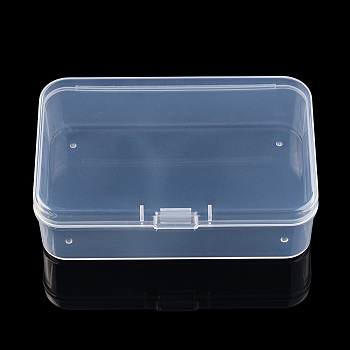 Rectangle Plastic Bead Storage Containers, Clear, 8.5x5.6x2.6cm, Inner Size: 5.1x8.15cm