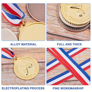 ahandmaker 12pcs 3 couleurs médaille de football en alliage de zinc(AJEW-GA0003-62)-4
