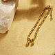 Stainless Steel Lotus Flower Charm Bracelet with Round Beaded(TU9085-2)-1