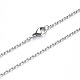 304 Stainless Steel Cable Chain Necklace(NJEW-S420-008A-P)-1