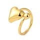 Heart Brass Finger Rings for Women(RJEW-A048-17G)-1