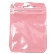 Rectangle Plastic Yin-Yang Zip Lock Bags, Resealable Packaging Bags, Self Seal Bag, Pearl Pink, 10x7x0.02cm, Unilateral Thickness: 2.5 Mil(0.065mm)(ABAG-A007-02B-03)