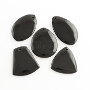 Natural Obsidian Pendants, Dyed, 43~58x35~42x5~7mm, Hole: 2.5mm(G-S139-13)