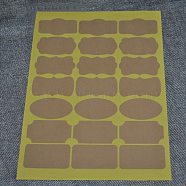 Kraft Paper Stickers, Self Adhesive Inkjet Laser A4 Printing Labels, Tan, 29.7x21cm(AJEW-WH0067-01)