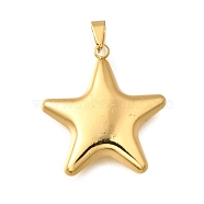 304 Stainless Steel Pendants, Star Charm, Golden, 37x34.5x8.5mm, Hole: 8x4.5mm(BJEW-H200-09G-01)