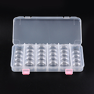 Plastic Bead Storage Containers with Lids and 30PCS Mini Storage Jars, for Jewelry Painting DIY Art Craft Nail Glitter Powder, Clear, 27.5x13x4.5cm, Small Bottle: 3.9x3cm, Capacity: 10ml(0.34 fl. oz), 26pcs/set, Big Bottle: 5.2x10.5cm, 2pcs/set(C020Y)