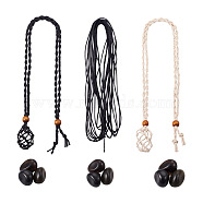 DIY Stone Beads Braided Bracelet Making Kit, Includign Waxed Cotton Thread Cords, Necklace Making, Natural Obsidian Beads, Necklace Making: 2pcs/set(DIY-CF0001-11)