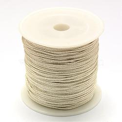 Nylon Thread, with Metallic Cords, Silver, 0.3mm, about 185.91 yards(170m)/roll(NWIR-R030-0.3mm-1)