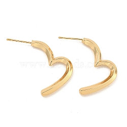 Alloy Hoop Earring, with Steel Pin, Light Gold, 24.5~26x3mm(EJEW-P269-08B-KCG)