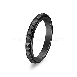 Rotatable Version Korean StyleRotatable Stainless Steel Finger Ring for Men's, Black, US Size 11(20.6mm)(PW-WGAB2A4-31)