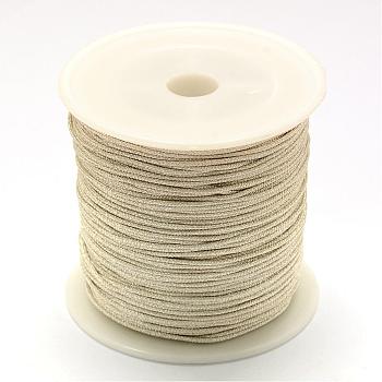 Nylon Thread, with Metallic Cords, Silver, 0.3mm, about 185.91 yards(170m)/roll