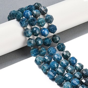 Natural Apatite Beads Strands, Faceted, Bicone, Double Terminated Point Prism Beads, 12x11mm, Hole: 1.3mm, about 28pcs/strand, 15.16''(38.5cm)