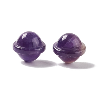 Natural Amethyst Beads, No Hole, Saturn Shape, 19x20mm