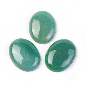 Natural Green Aventurine Cabochons, Oval, 40x30x6~8mm
