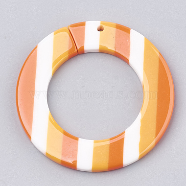 Orange Ring Resin Pendants