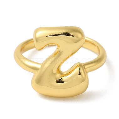 Initials Brass Open Cuff Ring for Women(RJEW-N046-02Z-G)-2