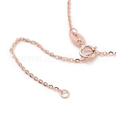 925 Sterling Silver Cable Chains Necklace Making(STER-I021-06RG)-3