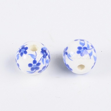 Handmade Printed Porcelain Beads(X-CF189Y)-2