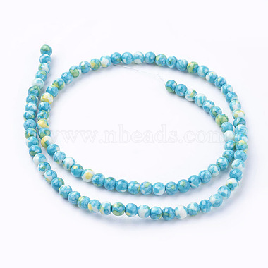 Synthetic Ocean White Jade Beads Strands(G-B367-1)-2