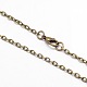 Vintage Iron Cable Chain Necklace Making for Pocket Watches Design(X-MAK-M001-AB)-1