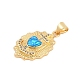 Brass Micro Pave Cubic Zirconia Pendants(KK-I723-34G)-2