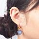 Natural Gemstone Heart Dangle Earrings(EJEW-JE05068)-5