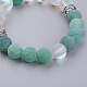 Natural Weathered Agate(Dyed) Beaded Stretch Bracelets(BJEW-JB03556)-3
