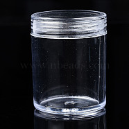 Column Polystyrene Bead Storage Container, for Jewelry Beads Small Accessories, Clear, 5x4cm, Inner Diameter: 3.35cm(CON-N011-018)